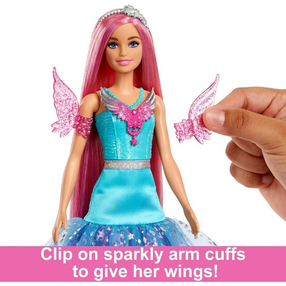 7'' Long Fantasy Hair Two Fairytale Dress“Malibu” Touch of Magic Barbie Doll - Picture 4 of 6